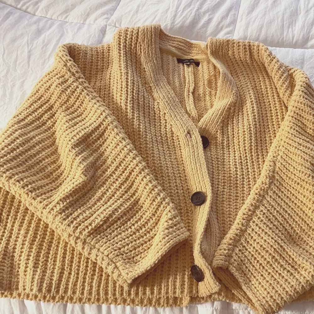 Love Tree yellow cardigan